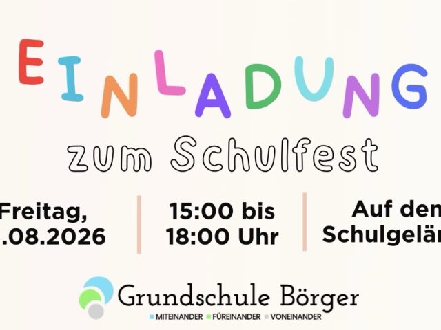 Einladung zum Schulfest