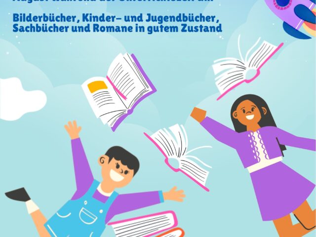 Bücherspenden für das Schulfest